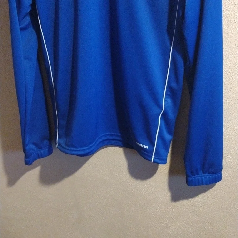 Royal Blue Quarter Zip Development Edge Training Adidas Soccer Pullover S
